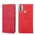 Custodia per telefono in pelle a vibrazione orizzontale magnetica con trama di mucca, For Motorola Moto E20, For Motorola Moto E40
