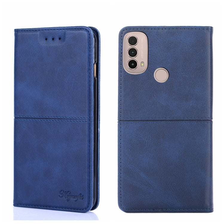 Custodia per telefono in pelle a vibrazione orizzontale magnetica con trama di mucca, For Motorola Moto E20, For Motorola Moto E40