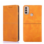 Custodia per telefono in pelle a vibrazione orizzontale magnetica con trama di mucca, For Motorola Moto E20, For Motorola Moto E40
