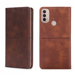 Custodia per telefono in pelle a vibrazione orizzontale magnetica con trama di mucca, For Motorola Moto E20, For Motorola Moto E40