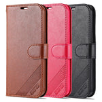 Custodia portafoglio in pelle per iPhone 14 Pro