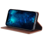 AZNS Custodia per telefono in pelle a conchiglia con struttura in vitello magnetico, For iPhone 14, For iPhone 14 Plus, For iPhone 14 Pro, For iPhone 14 Pro Max