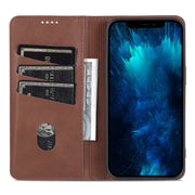 AZNS Custodia per telefono in pelle a conchiglia con struttura in vitello magnetico, For iPhone 14, For iPhone 14 Plus, For iPhone 14 Pro, For iPhone 14 Pro Max
