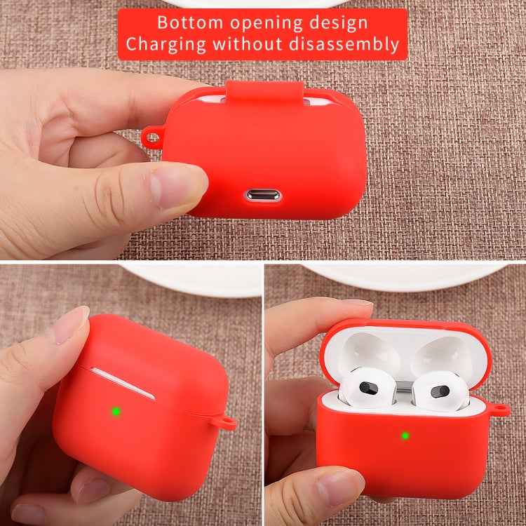 Custodia protettiva in silicone con moschettone per AirPods 3