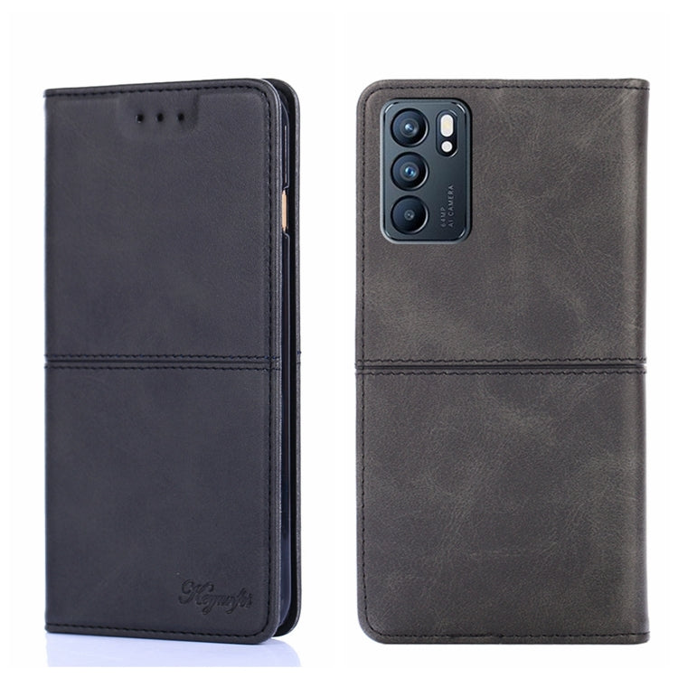 Custodia per telefono in pelle a vibrazione orizzontale magnetica con trama di mucca, For OPPO K9s/Realme Q3s, For OPPO Reno5 A, For OPPO Reno6 5G, For OPPO Reno6 Pro+