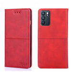 Custodia per telefono in pelle a vibrazione orizzontale magnetica con trama di mucca, For OPPO K9s/Realme Q3s, For OPPO Reno5 A, For OPPO Reno6 5G, For OPPO Reno6 Pro+