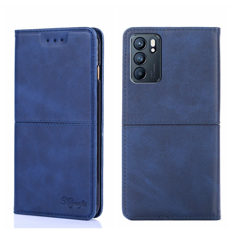 Custodia per telefono in pelle a vibrazione orizzontale magnetica con trama di mucca, For OPPO K9s/Realme Q3s, For OPPO Reno5 A, For OPPO Reno6 5G, For OPPO Reno6 Pro+
