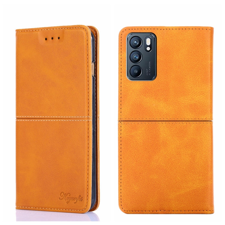 Custodia per telefono in pelle a vibrazione orizzontale magnetica con trama di mucca, For OPPO K9s/Realme Q3s, For OPPO Reno5 A, For OPPO Reno6 5G, For OPPO Reno6 Pro+