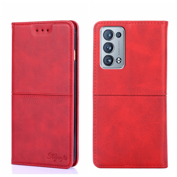 Custodia per telefono in pelle a vibrazione orizzontale magnetica con trama di mucca, For OPPO K9s/Realme Q3s, For OPPO Reno5 A, For OPPO Reno6 5G, For OPPO Reno6 Pro+