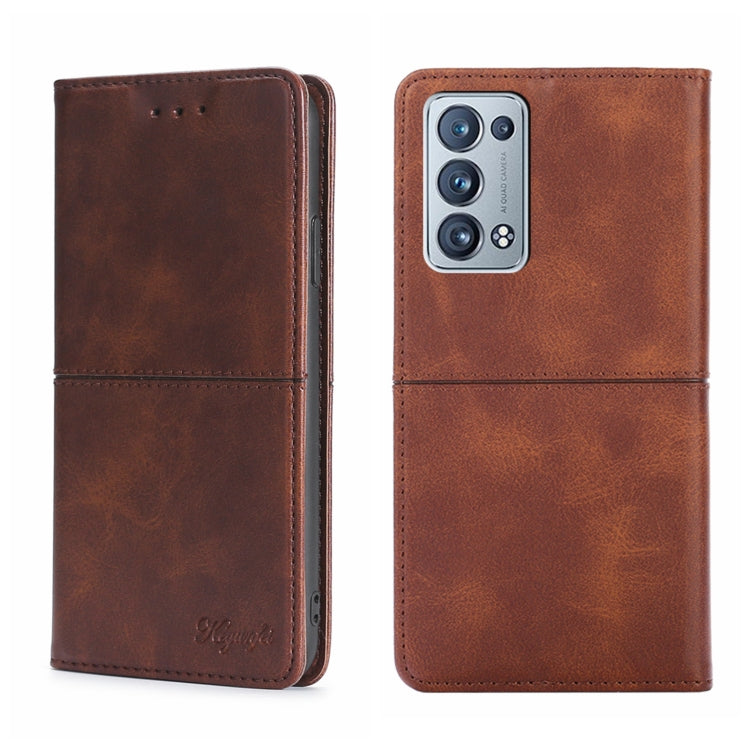 Custodia per telefono in pelle a vibrazione orizzontale magnetica con trama di mucca, For OPPO K9s/Realme Q3s, For OPPO Reno5 A, For OPPO Reno6 5G, For OPPO Reno6 Pro+