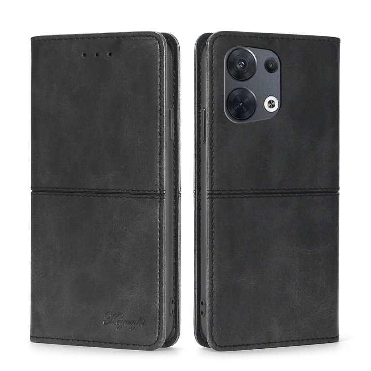 Custodia per telefono in pelle a vibrazione orizzontale magnetica con trama di mucca, For OPPO Reno8, For OPPO Reno8 Pro 5G, For OPPO Reno8 Pro+ 5G, For OPPO Reno6 Pro