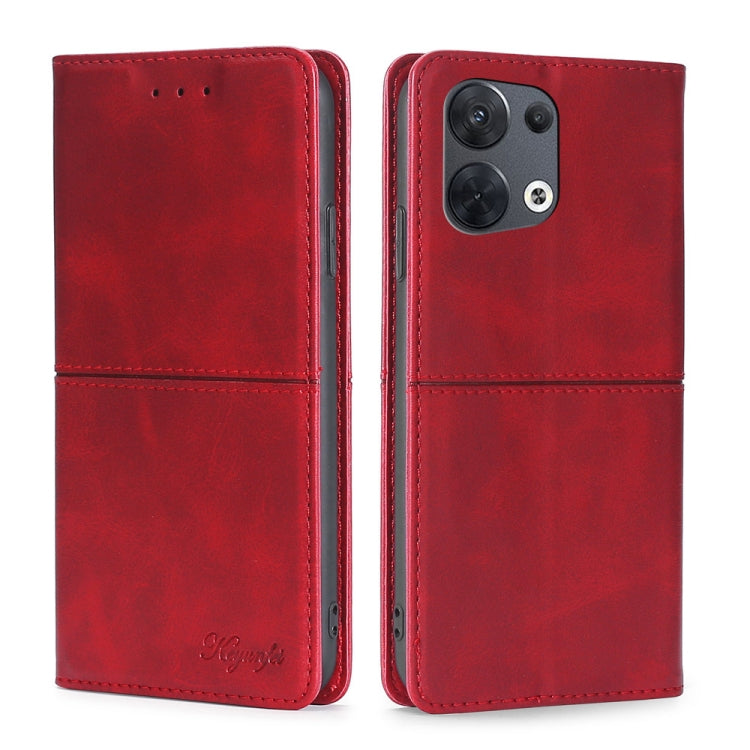 Custodia per telefono in pelle a vibrazione orizzontale magnetica con trama di mucca, For OPPO Reno8, For OPPO Reno8 Pro 5G, For OPPO Reno8 Pro+ 5G, For OPPO Reno6 Pro