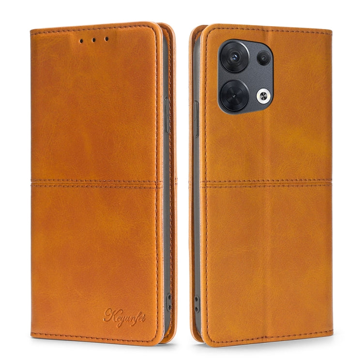 Custodia per telefono in pelle a vibrazione orizzontale magnetica con trama di mucca, For OPPO Reno8, For OPPO Reno8 Pro 5G, For OPPO Reno8 Pro+ 5G, For OPPO Reno6 Pro