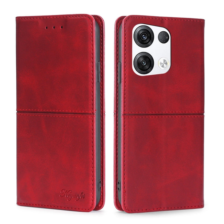 Custodia per telefono in pelle a vibrazione orizzontale magnetica con trama di mucca, For OPPO Reno8, For OPPO Reno8 Pro 5G, For OPPO Reno8 Pro+ 5G, For OPPO Reno6 Pro