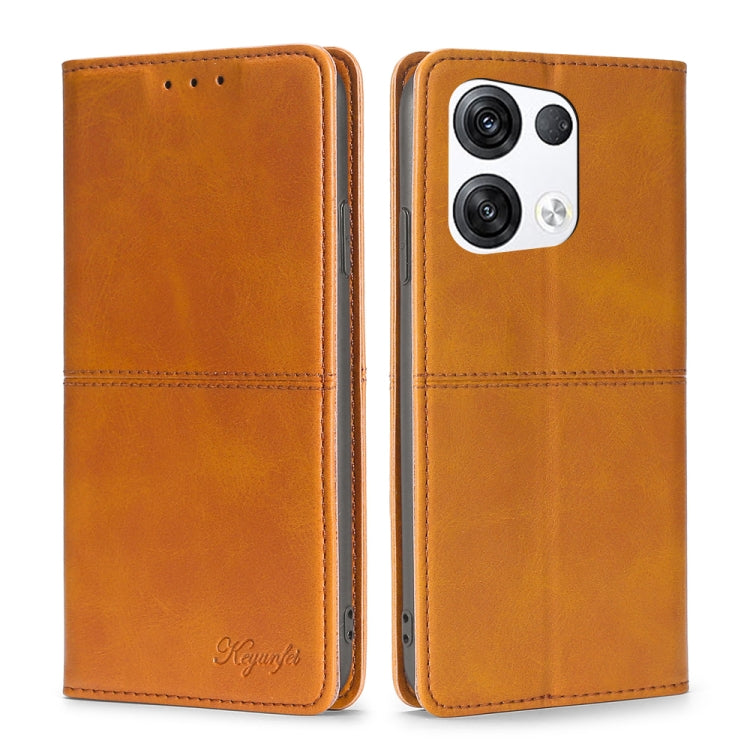 Custodia per telefono in pelle a vibrazione orizzontale magnetica con trama di mucca, For OPPO Reno8, For OPPO Reno8 Pro 5G, For OPPO Reno8 Pro+ 5G, For OPPO Reno6 Pro