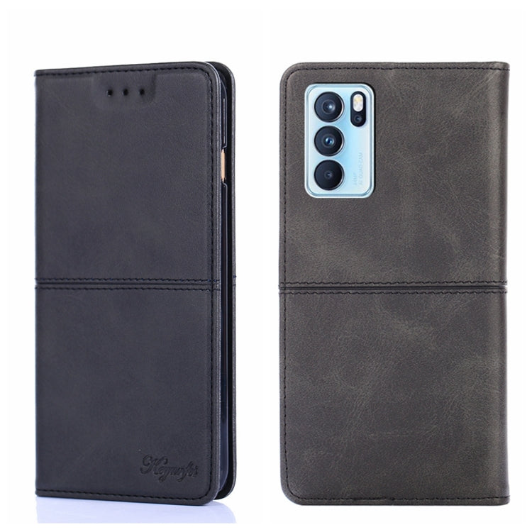Custodia per telefono in pelle a vibrazione orizzontale magnetica con trama di mucca, For OPPO Reno8, For OPPO Reno8 Pro 5G, For OPPO Reno8 Pro+ 5G, For OPPO Reno6 Pro