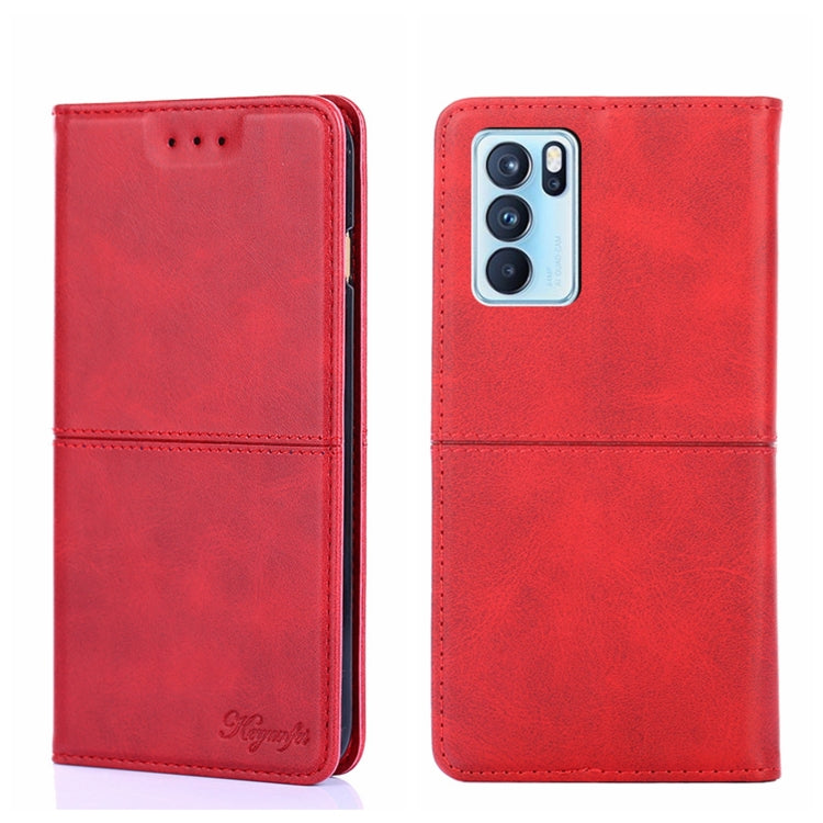 Custodia per telefono in pelle a vibrazione orizzontale magnetica con trama di mucca, For OPPO Reno8, For OPPO Reno8 Pro 5G, For OPPO Reno8 Pro+ 5G, For OPPO Reno6 Pro