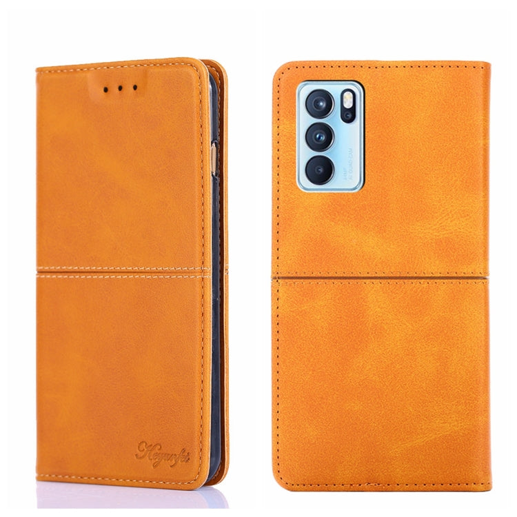 Custodia per telefono in pelle a vibrazione orizzontale magnetica con trama di mucca, For OPPO Reno8, For OPPO Reno8 Pro 5G, For OPPO Reno8 Pro+ 5G, For OPPO Reno6 Pro
