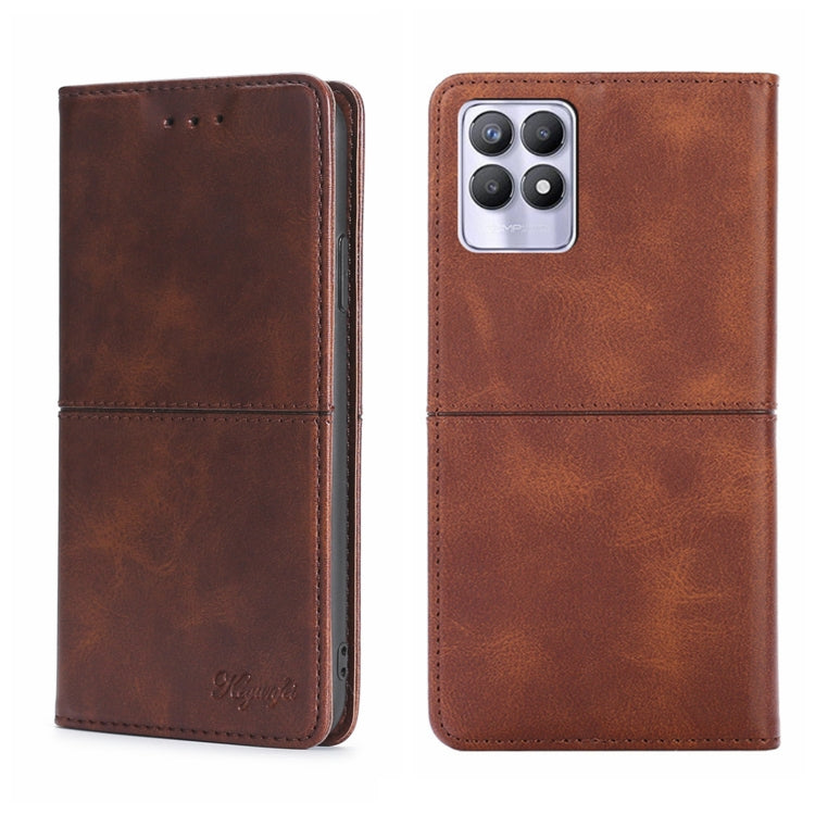 Custodia per telefono in pelle a vibrazione orizzontale magnetica con trama di mucca, For OPPO Realme 8i, For OPPO Realme GT Neo2 5G, For OPPO Realme GT Explorer Maste/Realme GT Master/Realme Q3 Pro Carnival, For OPPO Realme Narzo 50A