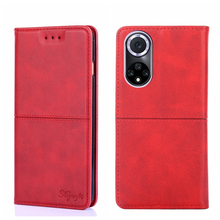 Custodia per telefono in pelle a vibrazione orizzontale magnetica con trama di mucca, For Huawei Nova 8i, For Huawei Nova 9, For Honor 50, For Honor 50 Pro