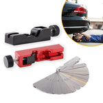 Strumento universale per la distanza tra le candele per auto con spessimetro per la maggior parte delle candele da 10 mm 12 mm 14 mm 16 mm, with Feeler Gauge (Red), with Feeler Gauge (Black)