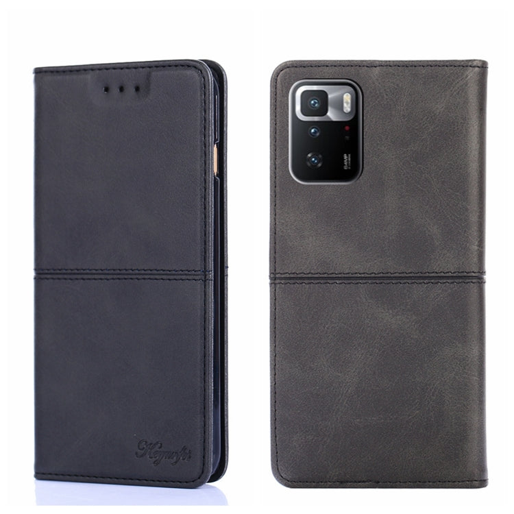 Custodia per telefono in pelle a vibrazione orizzontale magnetica con trama di mucca, For Xiaomi Redmi 10, For Xiaomi Redmi Note 10 Pro 5G China, For Xiaomi Redmi Note 11T Pro 5G/Redmi Note 11T Pro+ 5G, For Xiaomi Redmi Note 11 5G/Poco M4 Pro 5G