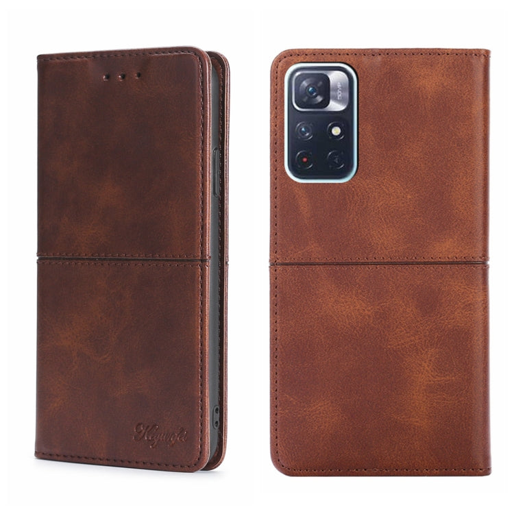 Custodia per telefono in pelle a vibrazione orizzontale magnetica con trama di mucca, For Xiaomi Redmi 10, For Xiaomi Redmi Note 10 Pro 5G China, For Xiaomi Redmi Note 11T Pro 5G/Redmi Note 11T Pro+ 5G, For Xiaomi Redmi Note 11 5G/Poco M4 Pro 5G