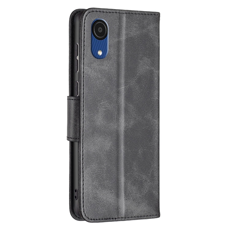 Cassa del telefono in pelle di pelle di agnello retrò, For Samsung Galaxy A03 Core
