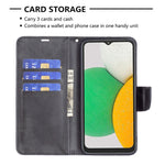 Cassa del telefono in pelle di pelle di agnello retrò, For Samsung Galaxy A03 Core