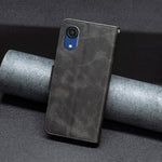 Cassa del telefono in pelle di pelle di agnello retrò, For Samsung Galaxy A03 Core