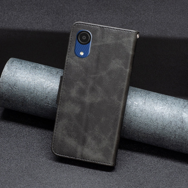Cassa del telefono in pelle di pelle di agnello retrò, For Samsung Galaxy A03 Core