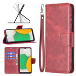 Cassa del telefono in pelle di pelle di agnello retrò, For Samsung Galaxy A03 Core