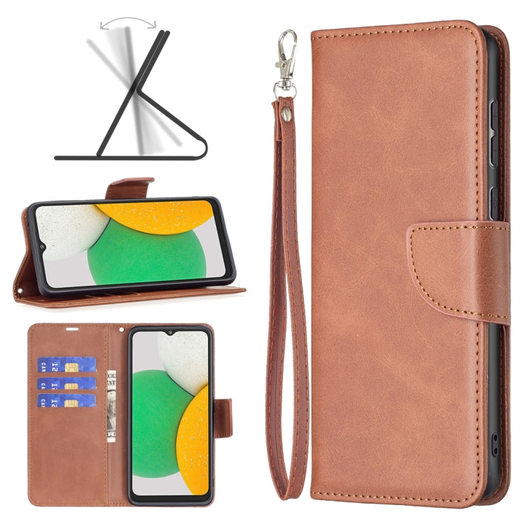 Cassa del telefono in pelle di pelle di agnello retrò, For Samsung Galaxy A03 Core