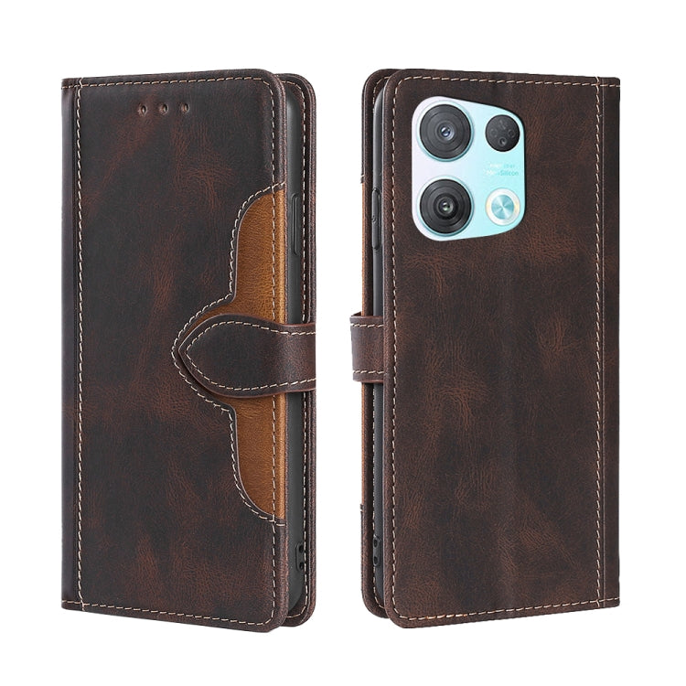 Custodia per telefono in pelle con fibbia magnetica Skin Feel, For OPPO K10 Pro 5G, For Honor X7 4G, For OPPO Reno8 5G, For Samsung Galaxy A22 5G Japan, For OPPO Reno8 Pro 5G, For Xiaomi Redmi Note 11T Pro / Pro Plus 5G