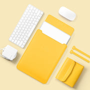 Borsa per computer in pelle leggera e portatile 4 in 1, 11/12 inches, 13/14 inches, 15.4/15.6/16.1 inches