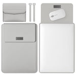 Borsa per computer in pelle leggera e portatile 4 in 1, 11/12 inches, 13/14 inches, 15.4/15.6/16.1 inches