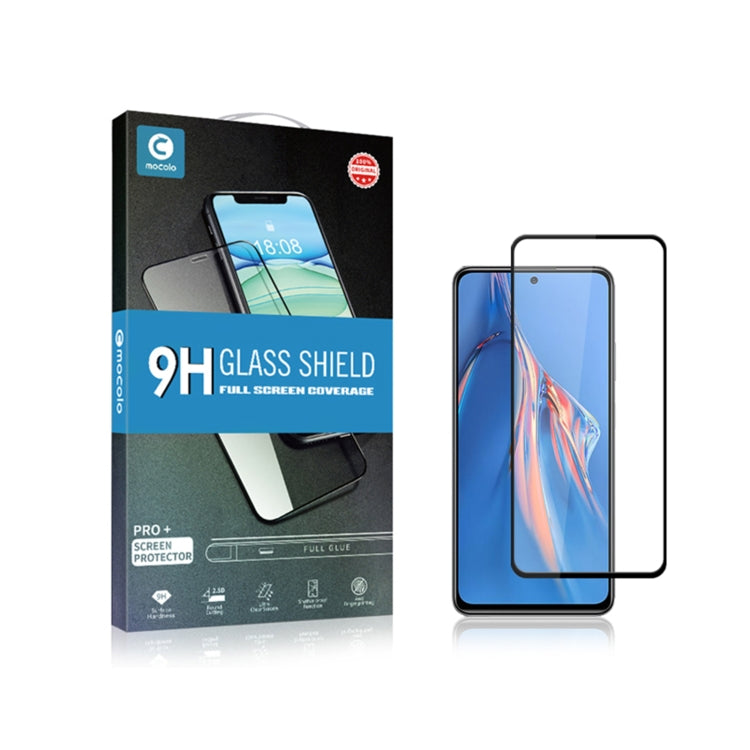 mocolo 9H Full Glue Silk Print Pellicola in vetro temperato, For Xiaomi Redmi Note 11E Pro, For Xiaomi Redmi 10A, For Xiaomi Redmi 10C, For Xiaomi Redmi K50, For Samsung Galaxy M33, For Samsung Galaxy M53
