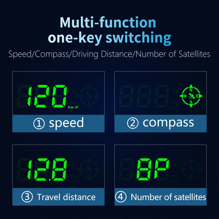 G7 GPS HUD Display Tachimetro Digitale Head-Up Display Allarme di velocità eccessiva, G7