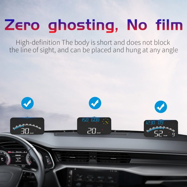 G10 5.5 pollici Car HUD GPS Head Up Display Tachimetro Contachilometri LED Proiettore per parabrezza, G10