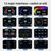 P1 3,5 pollici Auto OBD2 GPS HUD Head Up System Display del misuratore del tachimetro digitale intelligente, P1