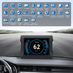 P22 Proiettore per parabrezza a doppio sistema HUD Head Up Display da 3,5 pollici per auto GPS OBD2, P22