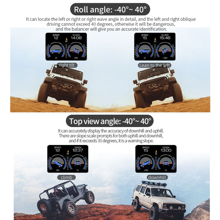P22 Proiettore per parabrezza a doppio sistema HUD Head Up Display da 3,5 pollici per auto GPS OBD2, P22