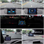 P22 Proiettore per parabrezza a doppio sistema HUD Head Up Display da 3,5 pollici per auto GPS OBD2, P22