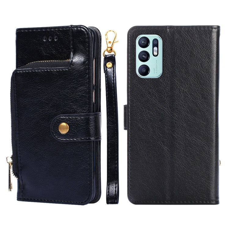 Borsa con cerniera PU + TPU Custodia per telefono in pelle con vibrazione orizzontale, For OPPO Reno5 A, For OPPO Reno6 4G, For OPPO Reno8 5G, For OPPO Reno8 Pro 5G, For OPPO Reno8 Pro+ 5G, For OPPO Realme GT Master/Q3 Pro Carnival