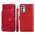 Borsa con cerniera PU + TPU Custodia per telefono in pelle con vibrazione orizzontale, For OPPO Reno5 A, For OPPO Reno6 4G, For OPPO Reno8 5G, For OPPO Reno8 Pro 5G, For OPPO Reno8 Pro+ 5G, For OPPO Realme GT Master/Q3 Pro Carnival