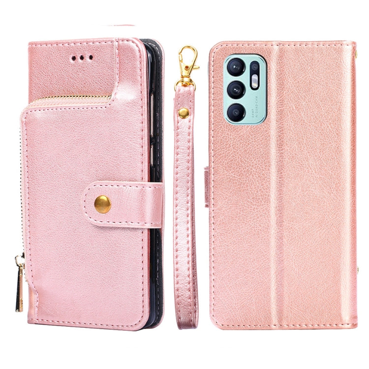 Borsa con cerniera PU + TPU Custodia per telefono in pelle con vibrazione orizzontale, For OPPO Reno5 A, For OPPO Reno6 4G, For OPPO Reno8 5G, For OPPO Reno8 Pro 5G, For OPPO Reno8 Pro+ 5G, For OPPO Realme GT Master/Q3 Pro Carnival