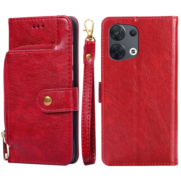 Borsa con cerniera PU + TPU Custodia per telefono in pelle con vibrazione orizzontale, For OPPO Reno5 A, For OPPO Reno6 4G, For OPPO Reno8 5G, For OPPO Reno8 Pro 5G, For OPPO Reno8 Pro+ 5G, For OPPO Realme GT Master/Q3 Pro Carnival