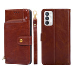 Borsa con cerniera PU + TPU Custodia per telefono in pelle con vibrazione orizzontale, For OPPO Reno5 A, For OPPO Reno6 4G, For OPPO Reno8 5G, For OPPO Reno8 Pro 5G, For OPPO Reno8 Pro+ 5G, For OPPO Realme GT Master/Q3 Pro Carnival