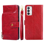 Borsa con cerniera PU + TPU Custodia per telefono in pelle con vibrazione orizzontale, For OPPO Reno5 A, For OPPO Reno6 4G, For OPPO Reno8 5G, For OPPO Reno8 Pro 5G, For OPPO Reno8 Pro+ 5G, For OPPO Realme GT Master/Q3 Pro Carnival