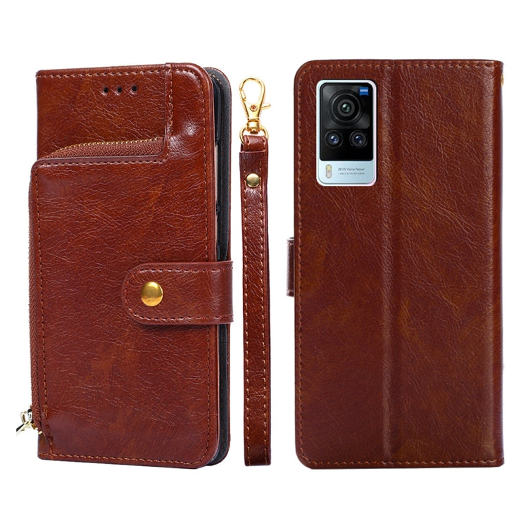 Borsa con cerniera PU + TPU Custodia per telefono in pelle con vibrazione orizzontale, For vivo S10/S10 Pro, For vivo S15 5G, For vivo S15 Pro 5G, For vivo S15e 5G/T1 Snapdragon 778G, For vivo X60 Pro Global Version/X60 Curved Screen, For vivo X70